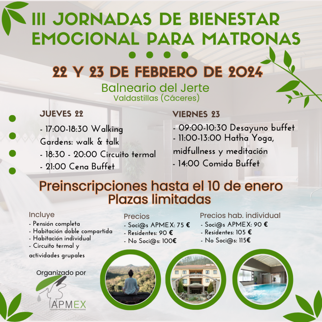 III jornadas de bienestar emocional para matronas